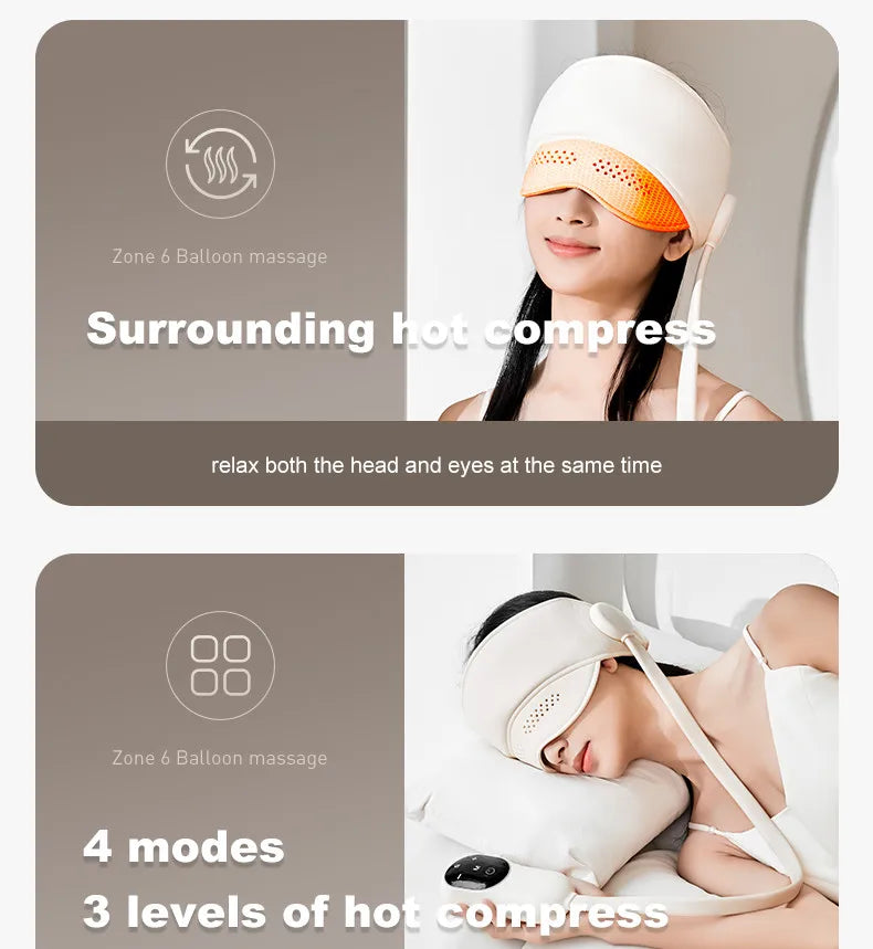 NeuroSoothe Air Compression Massage Helmet