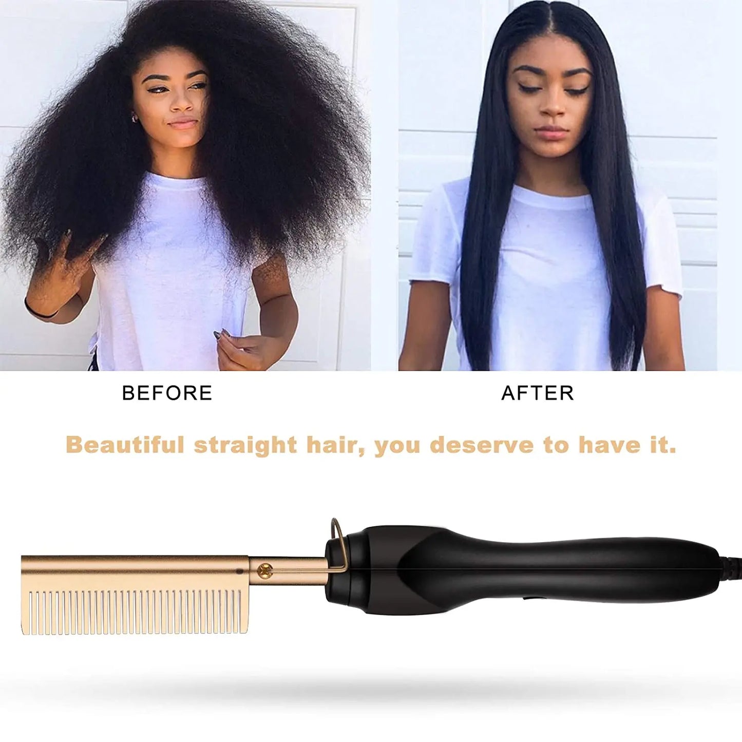 SleekFusion 2-in-1 Hot Comb & Straightener