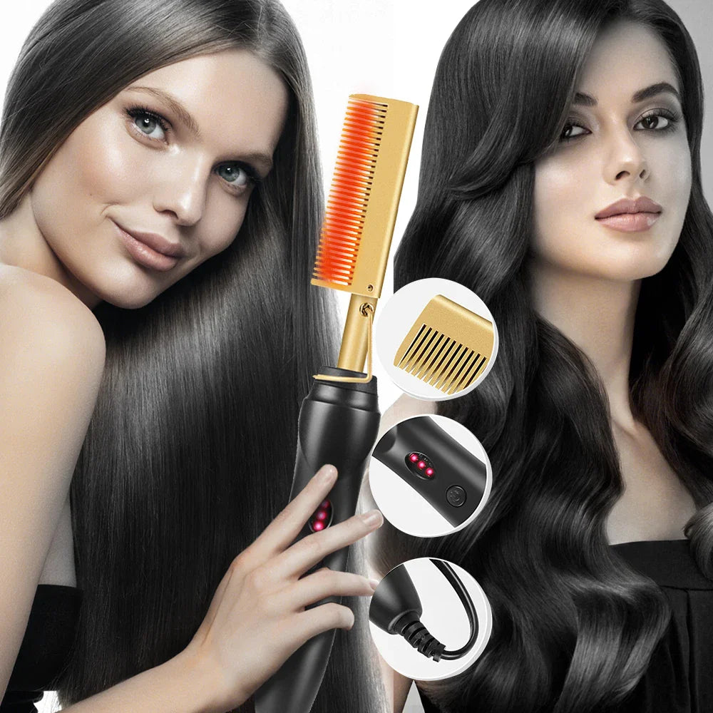 SleekFusion 2-in-1 Hot Comb & Straightener