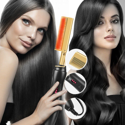 SleekFusion 2-in-1 Hot Comb & Straightener