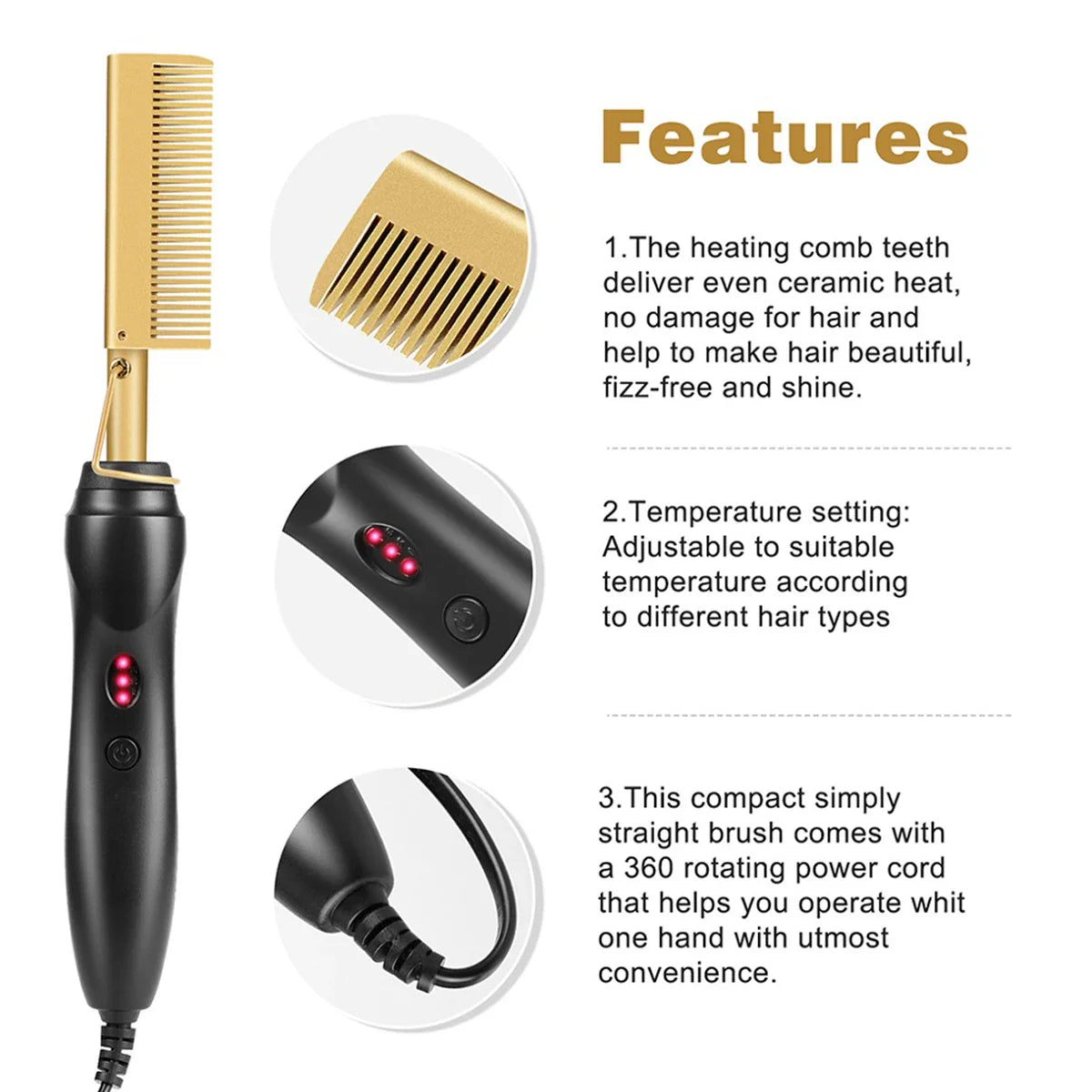 SleekFusion 2-in-1 Hot Comb & Straightener