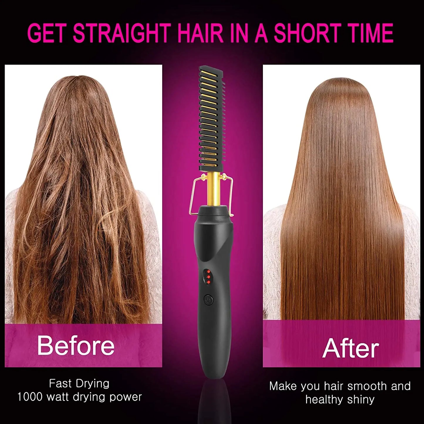 SleekFusion 2-in-1 Hot Comb & Straightener