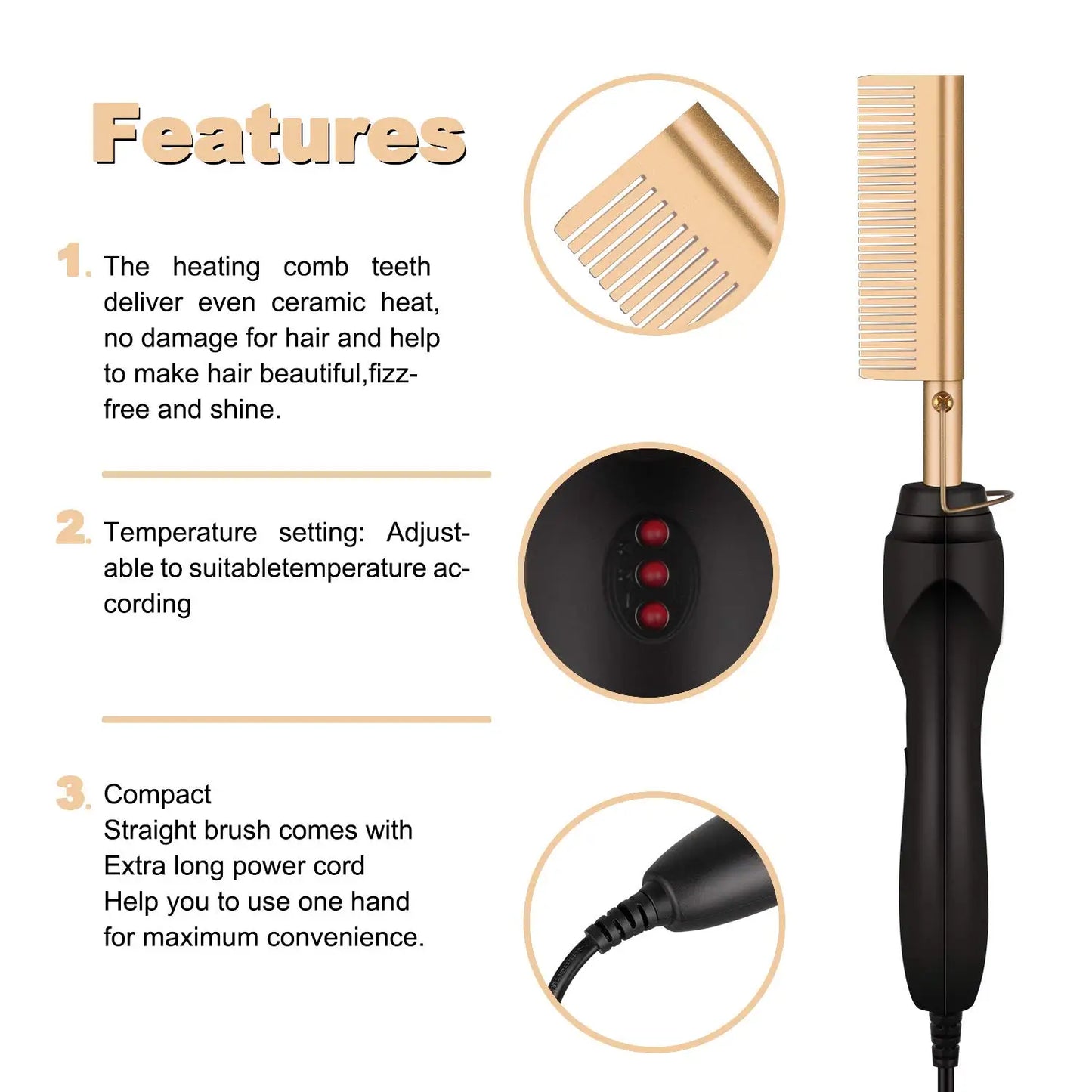 SleekFusion 2-in-1 Hot Comb & Straightener